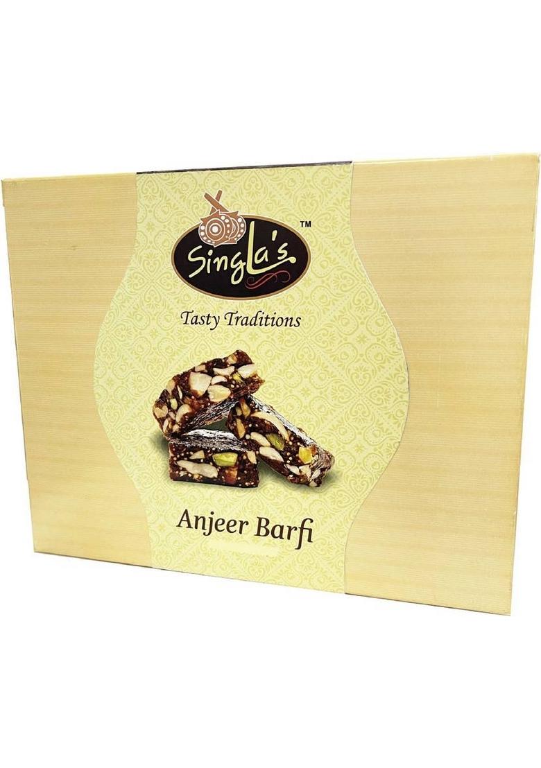Singla Sweets Anjeer Barfi 400G Delicious Tasty Sweet Box 400 G