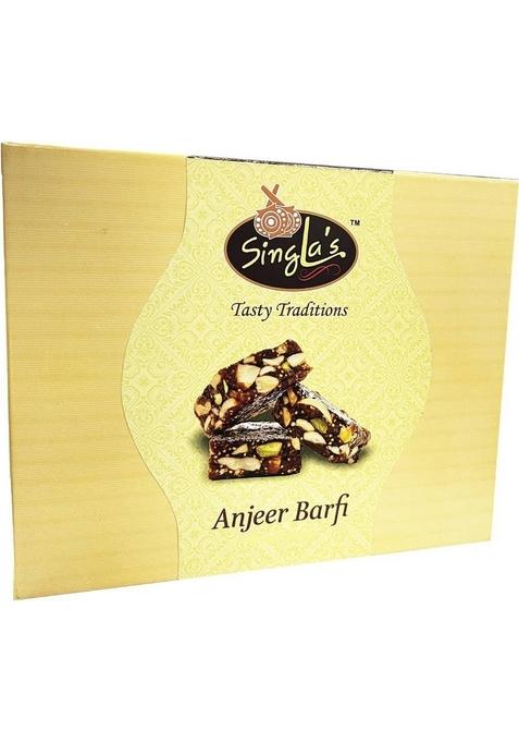 Singla Sweets Anjeer Barfi 400G Delicious Tasty Sweet Box 400 G
