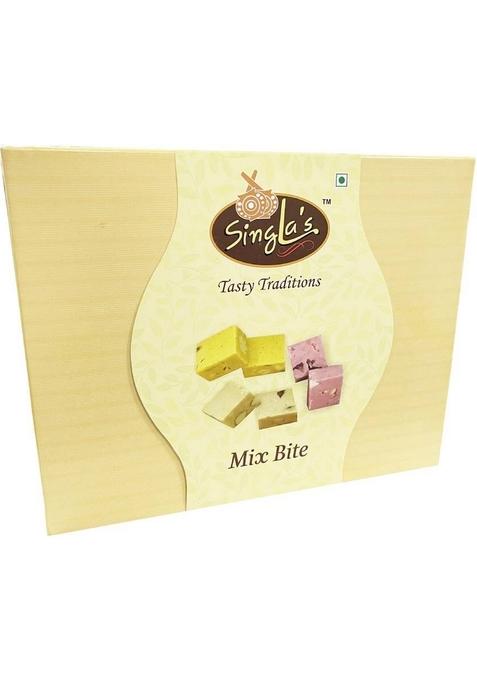 Singla Sweets Mix Bite Burfi 400G Delicious Barfi Sweet Box 400 G
