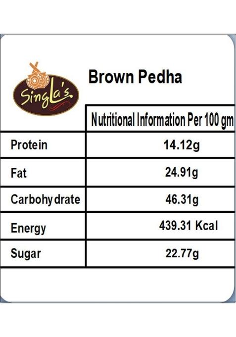 Singla Sweets Brown Peda 500G Very Delicious Box 500 G