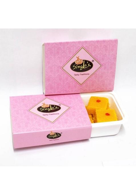 Singla Sweets Yellow Coconut Barfi 200G Indian Mithai Sweet Box&nbsp;&nbsp; 200 G