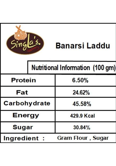 Singla Sweets Banarasi Laddu 500G |Delicious| Mithai | Vacuum Pack Box 500 G