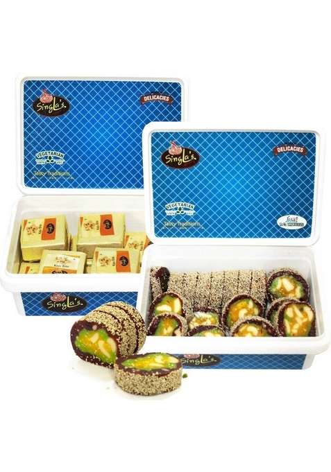 Singla Sweets Anjeer Cake 250G And Kaju Bite Box&nbsp;&nbsp; 2 X 250 G