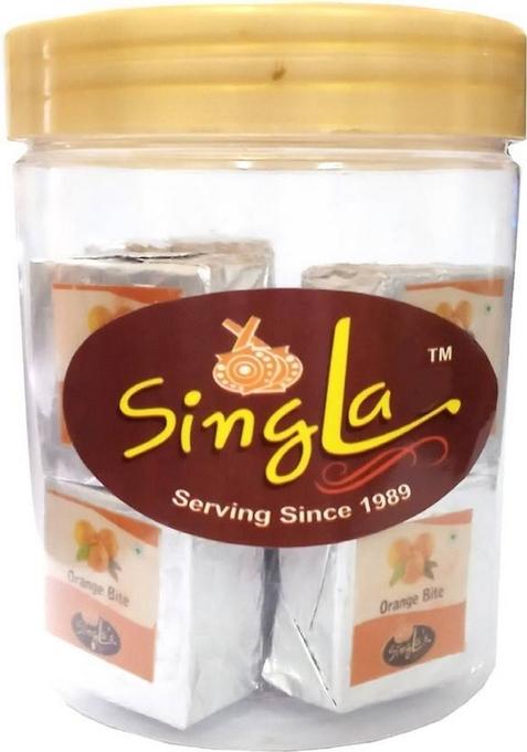 Singla'S Orange Bite Burfi Sweets 200G Mason Jar&nbsp;&nbsp; 200 G