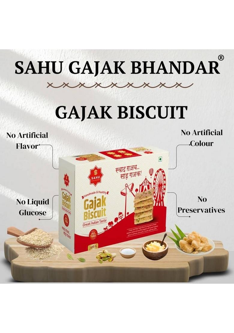 Sahu Gajak Bhandar Pista Gajjak 400G | Gachak Gazak Gazzak Tilkut Chikki Box 10 X 40 G