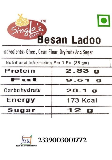 Singla Sweets Besan Dry Fruit Laddu 1Kg Very Delicious Box 1 Kg