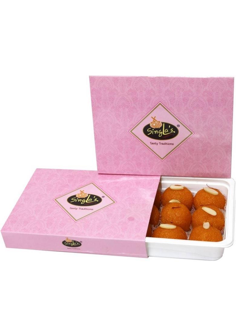 Singla Sweets Motichoor Laddu 500G Delicious Mithai Ladoo Box 500 G