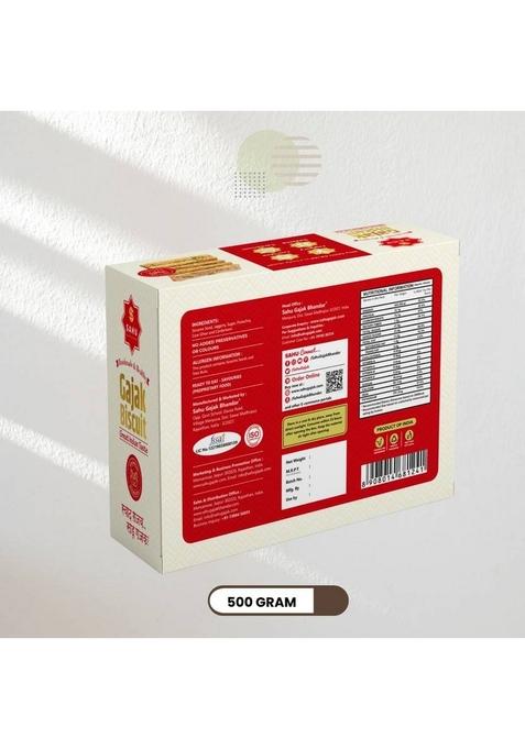 Sahu Gajak Bhandar Crispy Gazak 500G Healthy Indian Traditional Jaggery Chikki Box 500 G