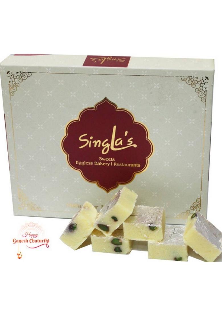 Singla'S Pista Khoya Burfi 400G Indian Mithai Barfi Sweet | Box 400 G