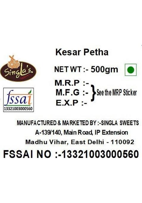 Singla'S Kesar Petha 500G Combo Pack Of 6 Box 2 X 250 G