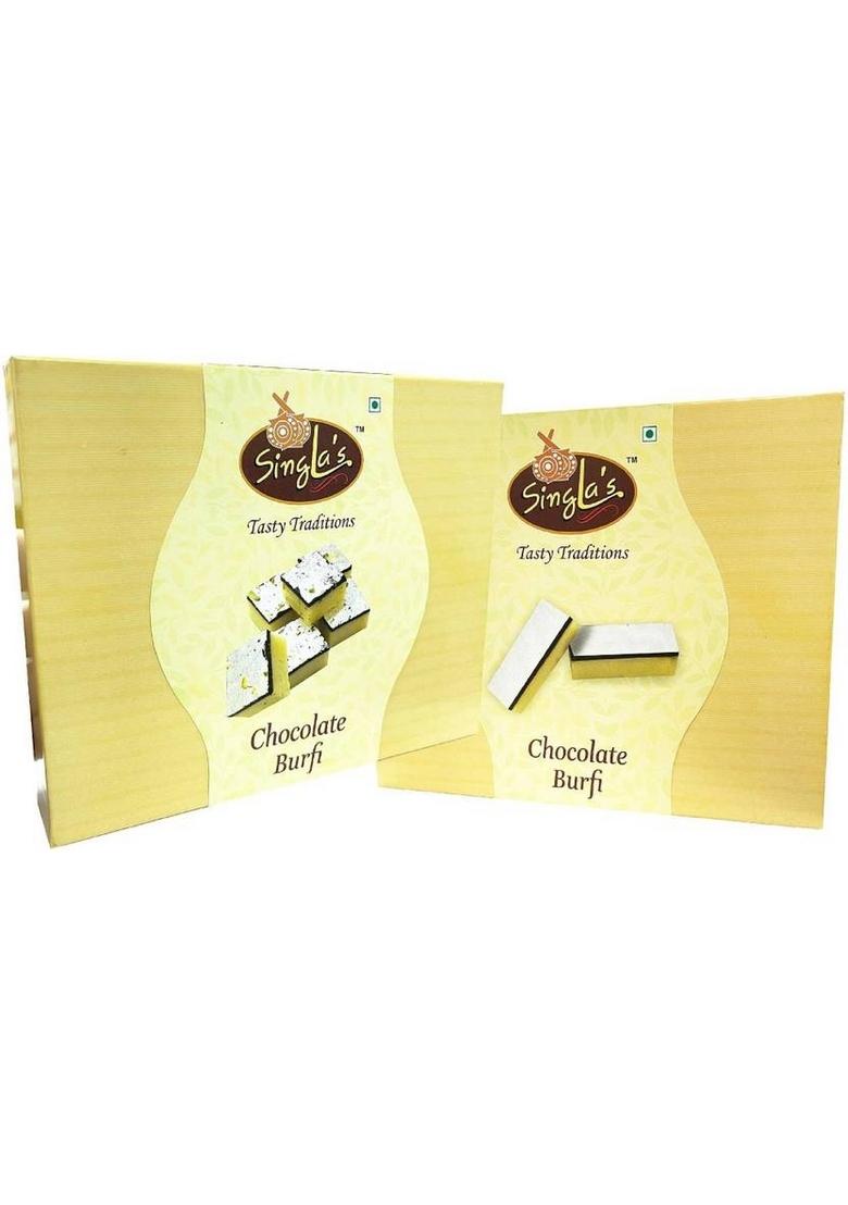 Singla Sweets Chocolate Barfi 400G Sweet Combo Pack Of 2 400 800G Box X G