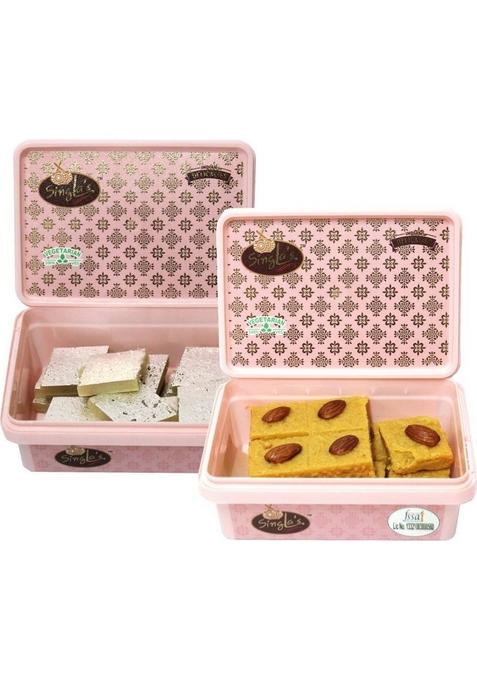 Singla'S Kaju Katli 200G And Patisa Burfi Combo Box&nbsp;&nbsp; 2 X 200 G