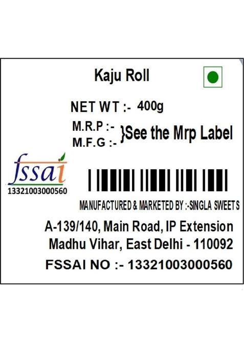 Singla'S Kaju Roll 400G Box 400 G