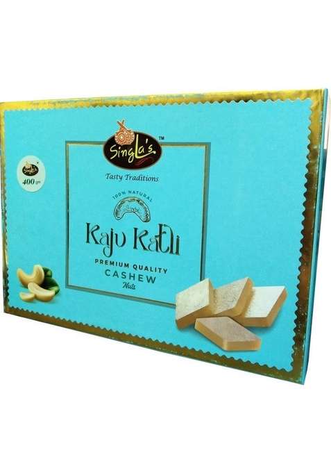 Singla Sweets Kaju Burfi 400G Delicious Katli Box&nbsp;&nbsp; 400 G