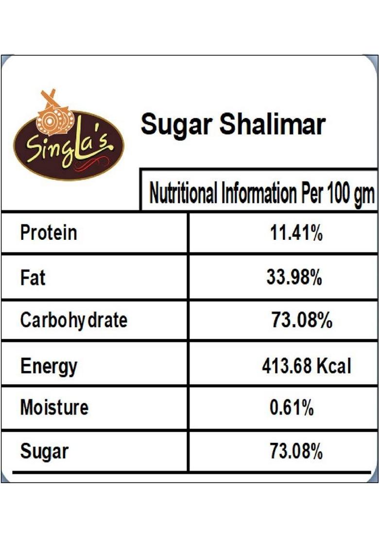 Singla Sweets Sugar Shalimar 500G Gajak Rewari Box 500 G