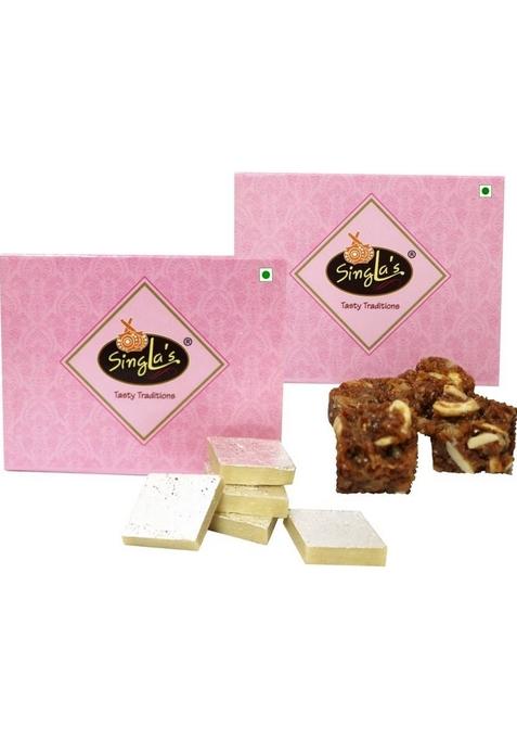Singla'S Dodha Burfi 200G Kaju Katli Combo Pack Of 2 Box&nbsp;&nbsp; X 200 G