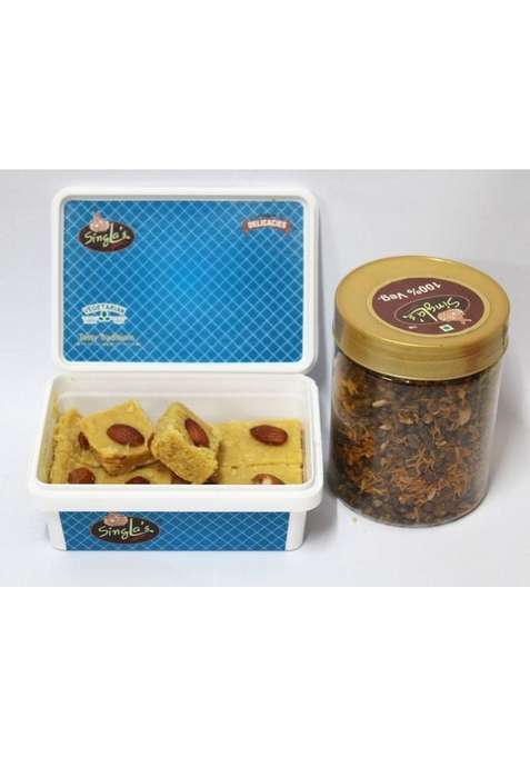 Singla'S Patisa Burfi 200G And Dal Biji Combo Pack Of 2 Box&nbsp;&nbsp; X 200 G