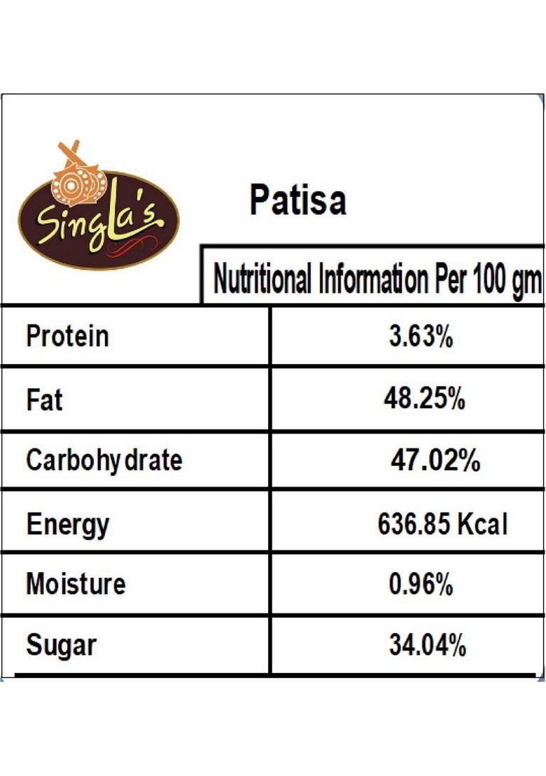 Singla'S Patisa Barfi 800G Delicious Box 800 G