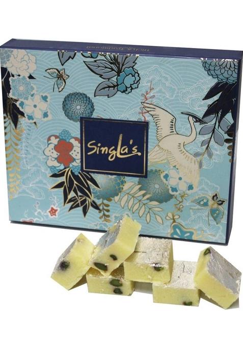 Singla'S Pista Khoya Barfi 400G Indian Mithai Sweet Box 400 G