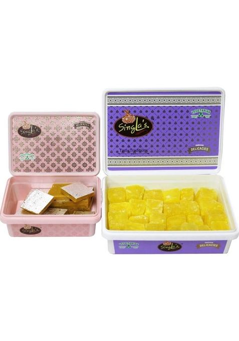Singla'S Kesar Burfi 200G Petha 500G Combo Pack Of 2 700G Box X 350 G