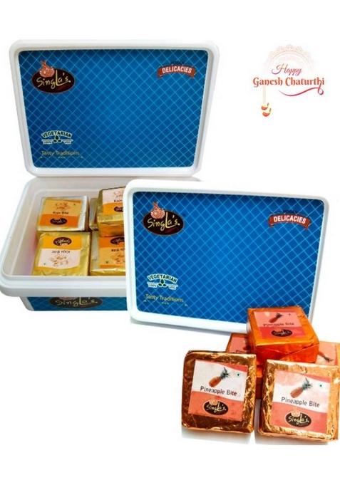 Singla Sweets Kaju Bite 200G | Pineapple Combo Pack Of 2 400G Box&nbsp;&nbsp; X 200 G