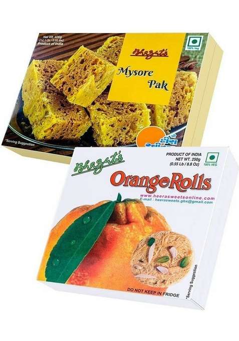 Bhagat'S Heera Sweet Mysore Pak 400Gm Orange 250Gm Box&nbsp;&nbsp; 700 G