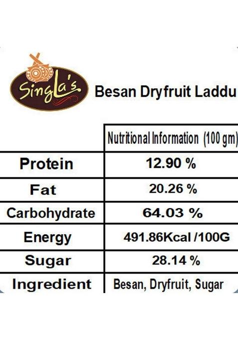 Singla'S Besan Dry Fruit Laddu 500G Box 500 G