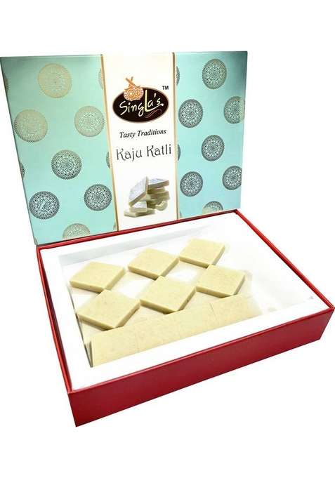 Singla Sweets Kaju Burfi Katli 500G Witout Silver Coating Box&nbsp;&nbsp; 500 G
