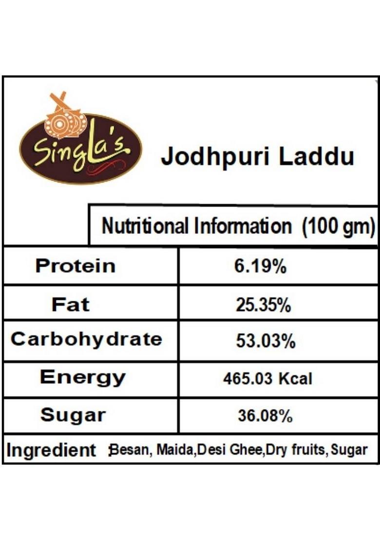 Singla Sweets Jodhpuri Laddu 200G Delicious Ladoo Box 200 G