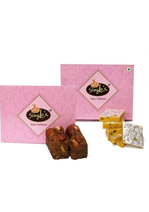 Singla'S Dal Pinni 200G Kesar Kaju Combo Pack Of 2 Box&nbsp;&nbsp; X 200 G
