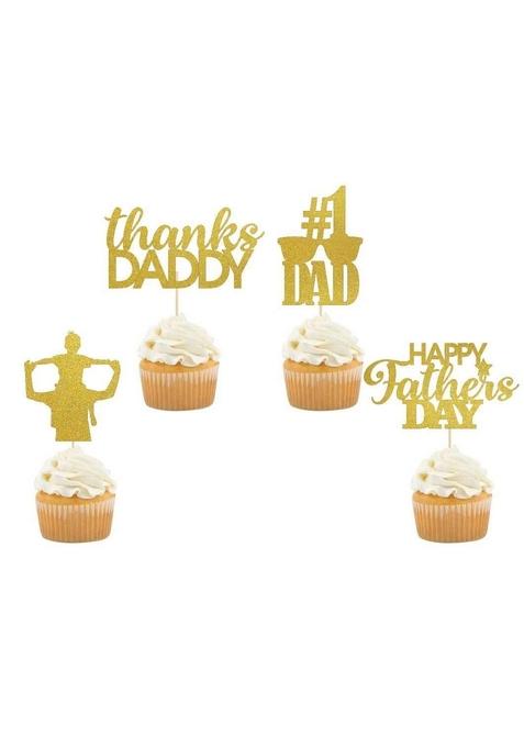 Svm Craft 20 Pieces Happy Fathers Day Cupcake Toppers Thanks Daddy Cake Picks For Father’S Party Decorations Birthday Topper Father Dad Mothers Best Ever