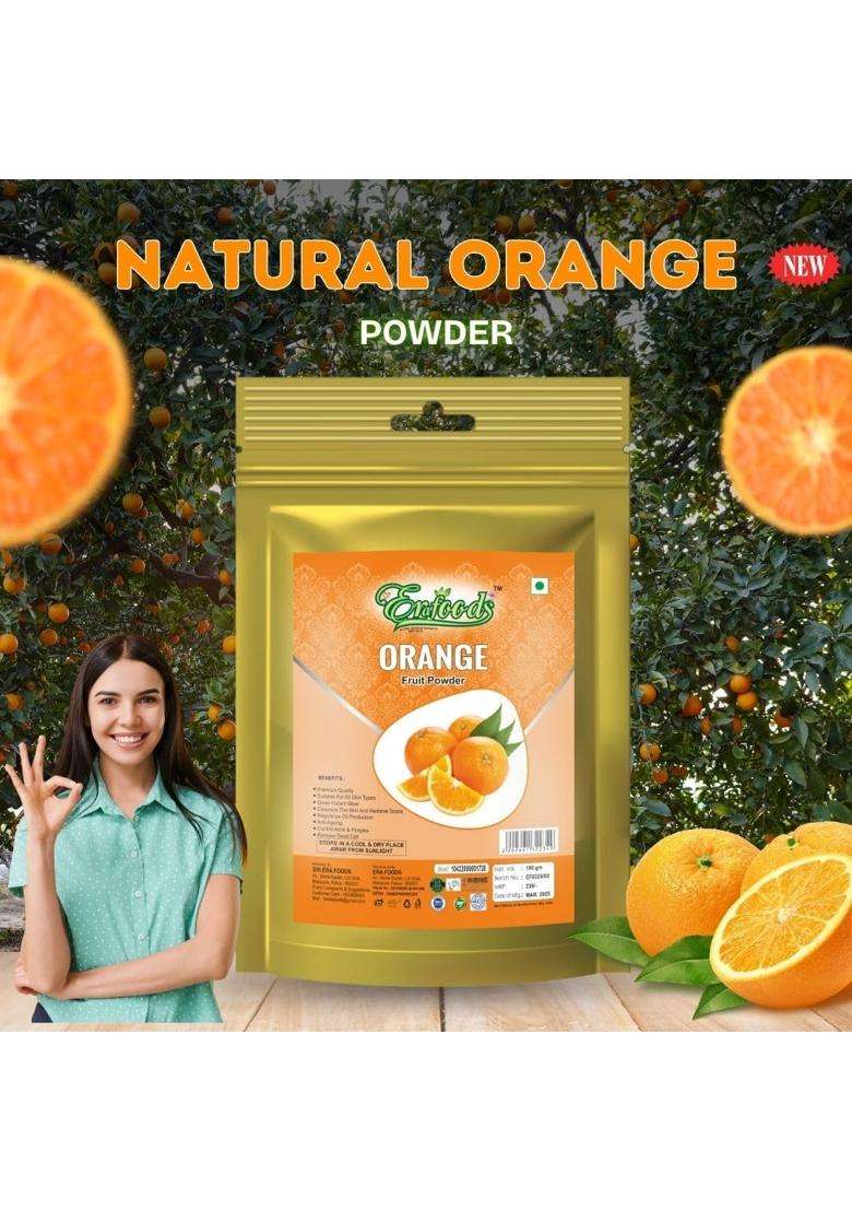 Erafoods Orange Fruit Powder | Natural Vitamin C Rich Superfood For Smoothies Juices Baking Diy Skincare 100 Pure No Additives 200G - Indya