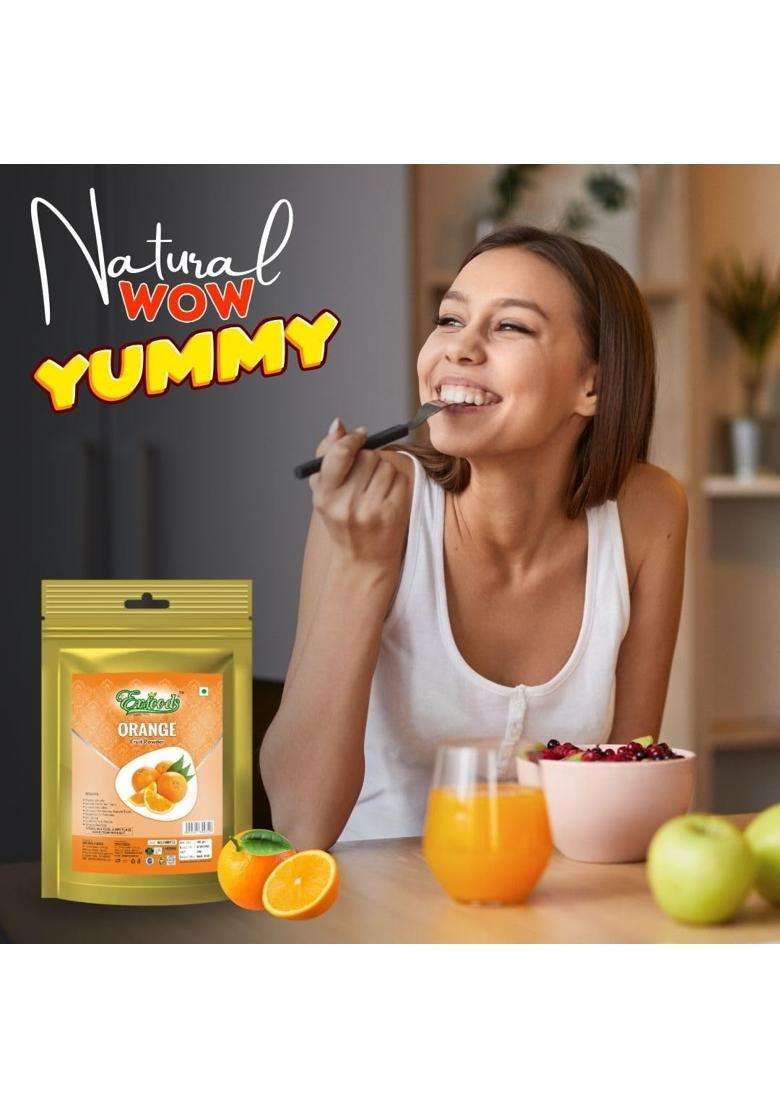Erafoods Orange Fruit Powder | Natural Vitamin C Rich Superfood For Smoothies Juices Baking Diy Skincare 100 Pure No Additives 200G - Indya