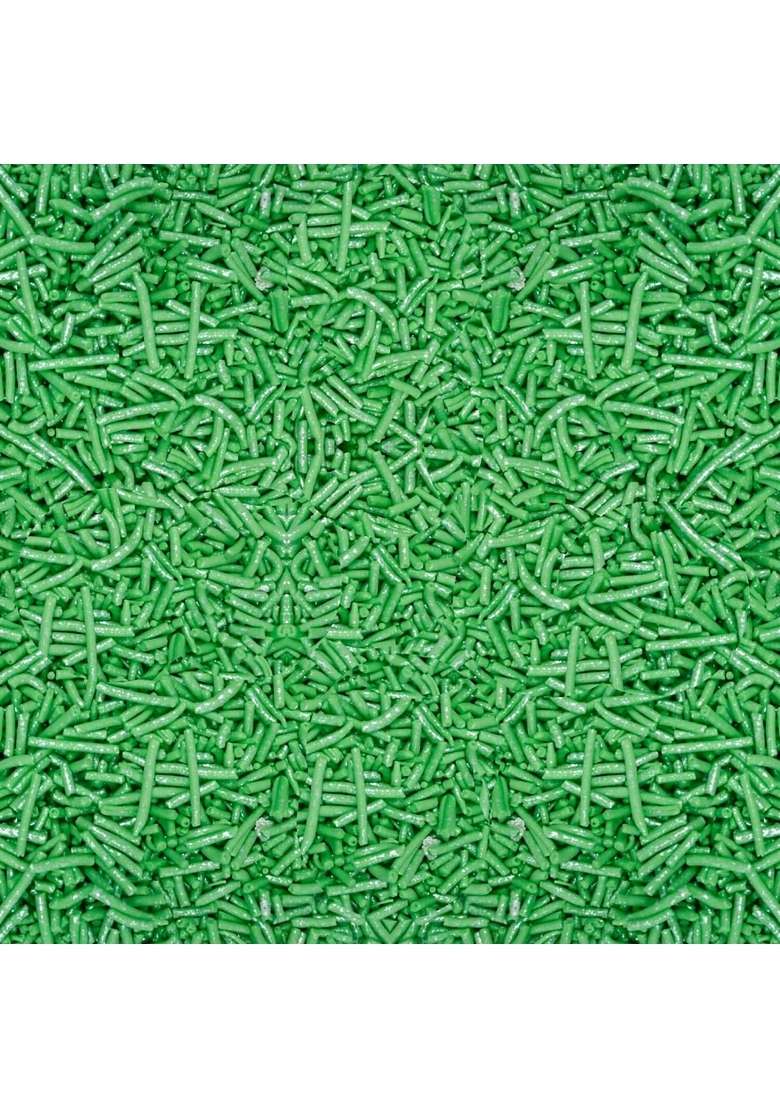 Confect Edible Green Vermicelli Sprinkles | Premium Cake Cupcake Decoration Topping Decorative Dessert Garnish Vegan Gluten Free Soy Dairy Palm Oil – 90 Gms - Indya