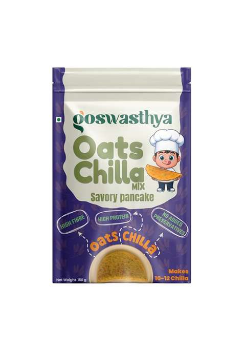 Goswasthya High Fibber Oats Chilla|Healthy Pancake Mix | No Maida Refined Sugar Preservatives