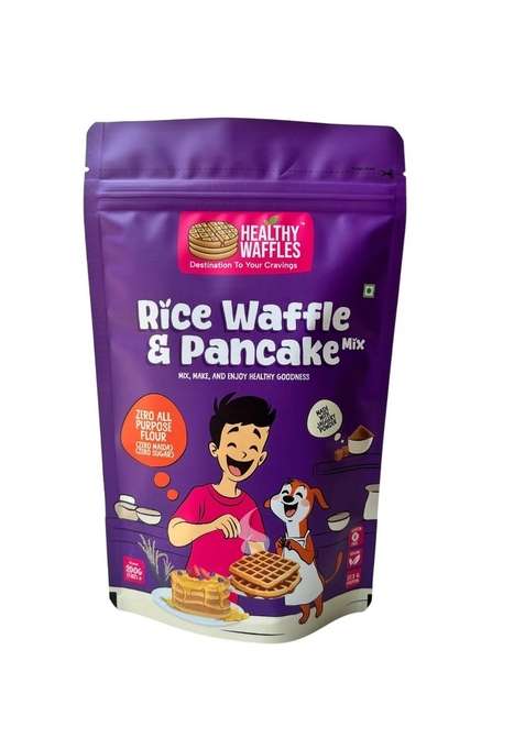 Healthy Waffles Pancake Waffle Mix | Rice Chocolate No Maida Sugar Preservatives Vegan Gluten Free 100 Vegetarian Made With Jaggery Powder High Protein Fiber |200G