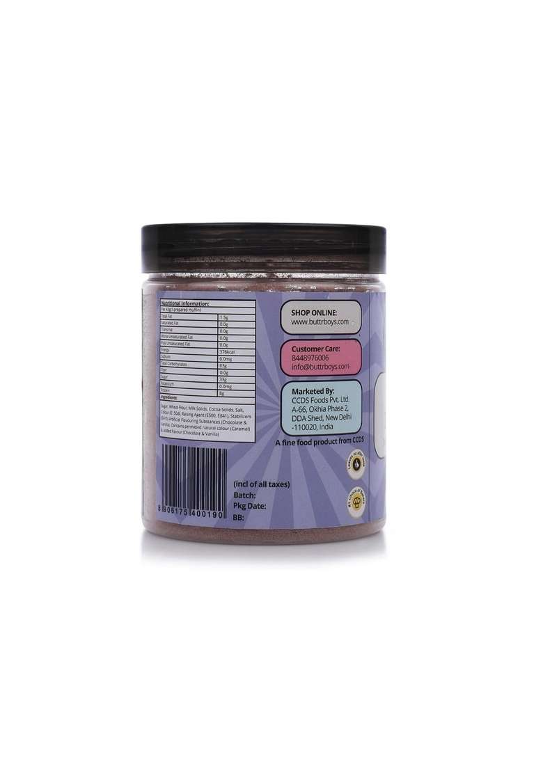 Buttrboys Fat Free Fudge Brownie Mix Powder For Cooking Food Baking 250 Grams - Indya