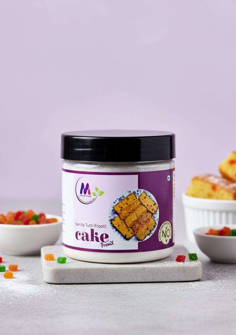 Maa Ka Pyaar Vanilla Tutti Frooti Cake Premix With 50 Whole Wheat Flour Without Preservatives Pack Of 900G 900 G - Indya