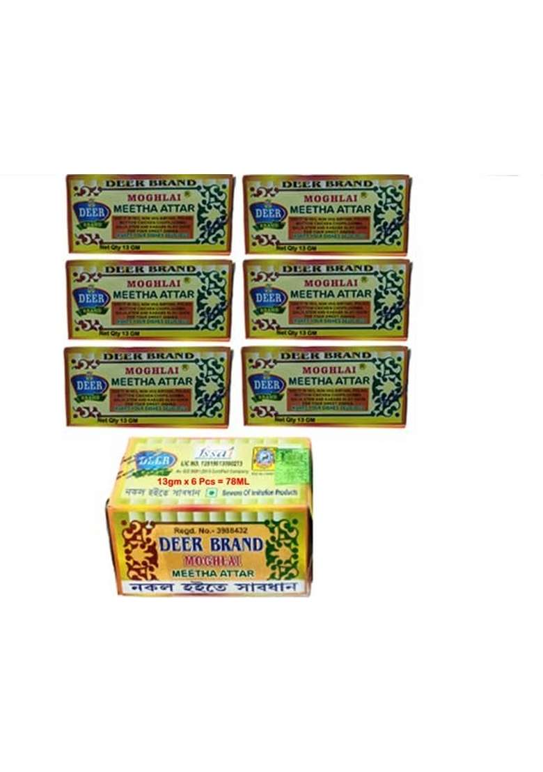 Deer Brand Mughlai Meetha Attar 13Gms Pack Of 6 Biryani Mitha Essence Biriyani Used In Sweet Rices Dishes - Indya