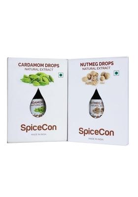 Spicecon Natural Extract | Vegan Product No Artificial Colour And Pure Combo Set Cardamom Nutmeg 5 Ml 180 Drops