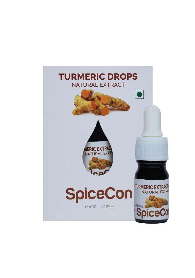 Spicecon Natural Extract | Vegan Product No Artificial Colour 100 And Pure Combo Set Tulasi Cinnamon Turmeric 5 Ml 180 Drops - Indya