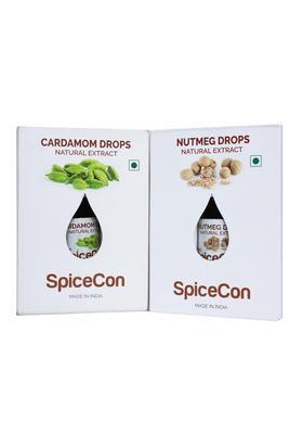 Spicecon Natural Extract | Vegan Product No Artificial Colour And Pure Combo Set Cardamom Nutmeg 5 Ml 180 Drops