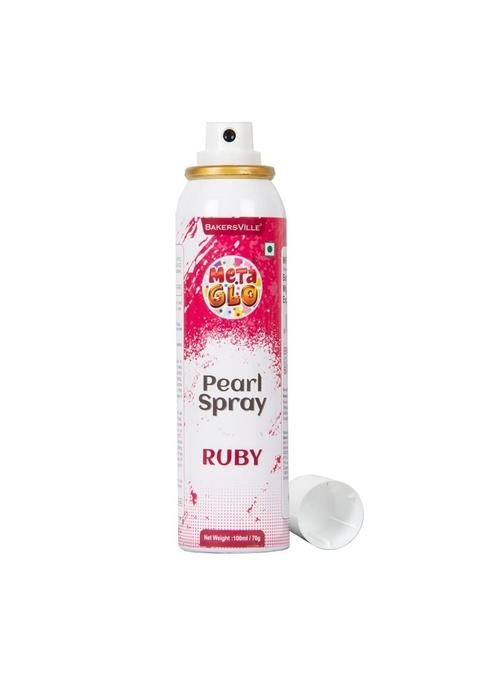 Metaglo Edible Pearl Spray Ruby 100Ml | Cake Decorating Colour For Cakes Cookies Cupcakes Or Any Consumable A Dazzling Metallic Shimmer Effect