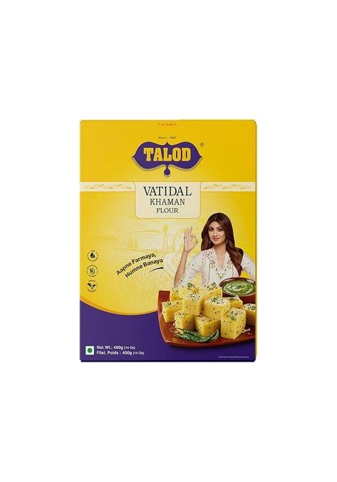 Talod Instant Mix Vatidal Khaman Flour Pack Of 4 400 G | 100 Vegetarian Wheat Gluten Free Vegan Friendly No Preservative Artificial Flavours Colors Msg