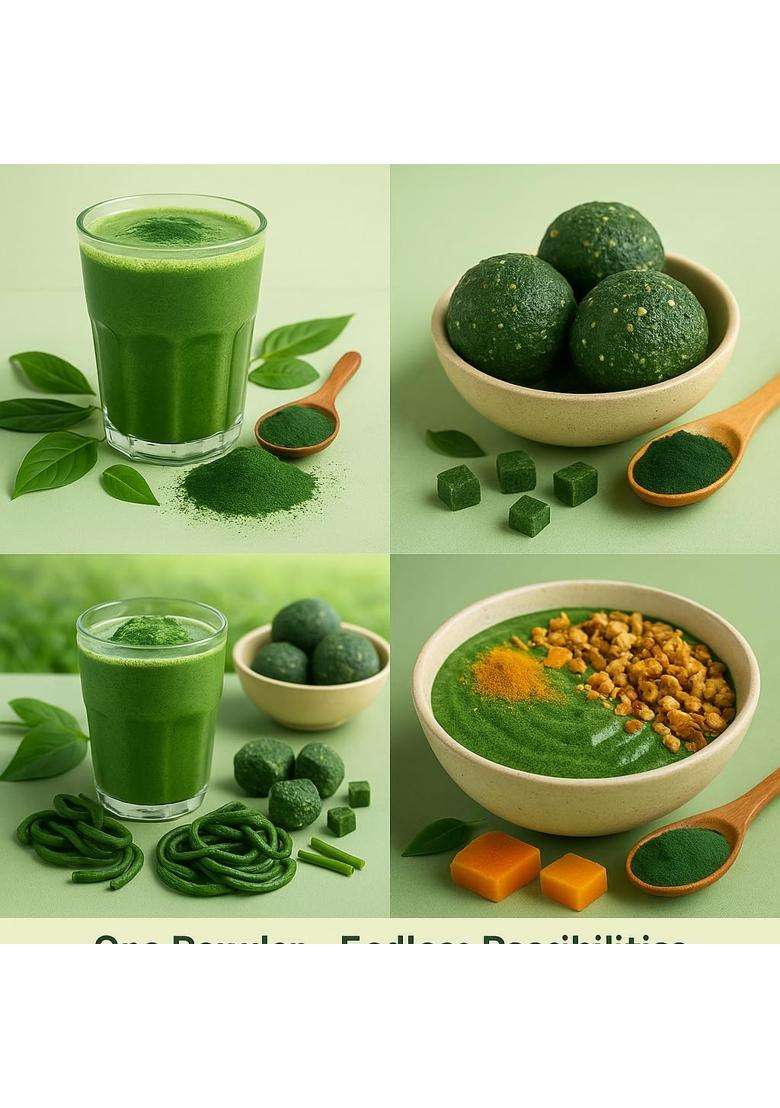 Confect Spirulina Powder | Pure Natural Fruit For Smoothies Baking Beverages Juices Tea Diy Recipes Vegan Gluten Free No Added Sugar – 200 Gms - Indya