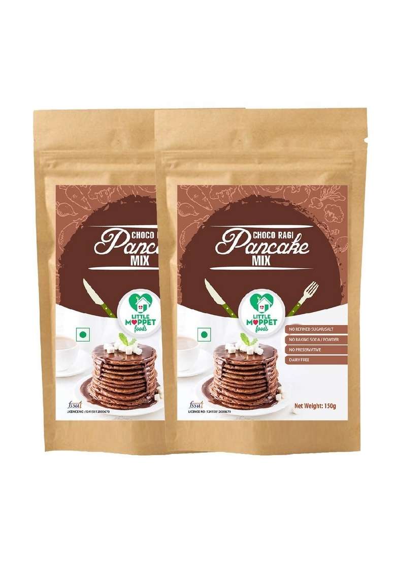 Little Moppet Foods Choco Ragi Pancake Super Saver Pack 150G Each - Indya