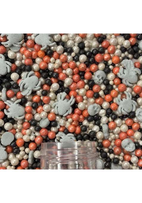 Confect Halloween Edible Sprinkles Bottle | Spooky Cake Decorations For Cupcakes Cookies Treats Festive Sprinkle Mix Baking – Witch Ghost Pumpkin Shapes 120 Gms Hlwnbox Bt 15