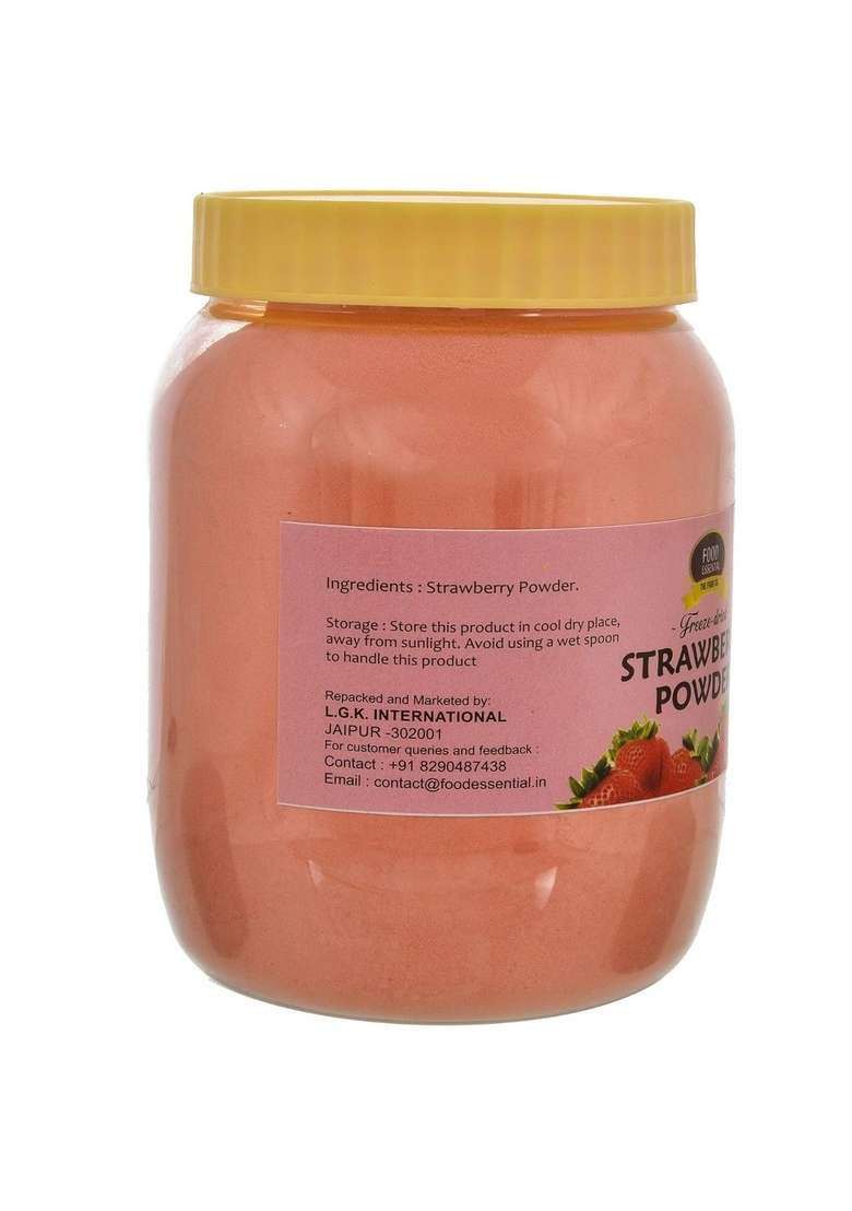 Food Essential Freeze Dried Strawberry Powder 100 Gm - Indya
