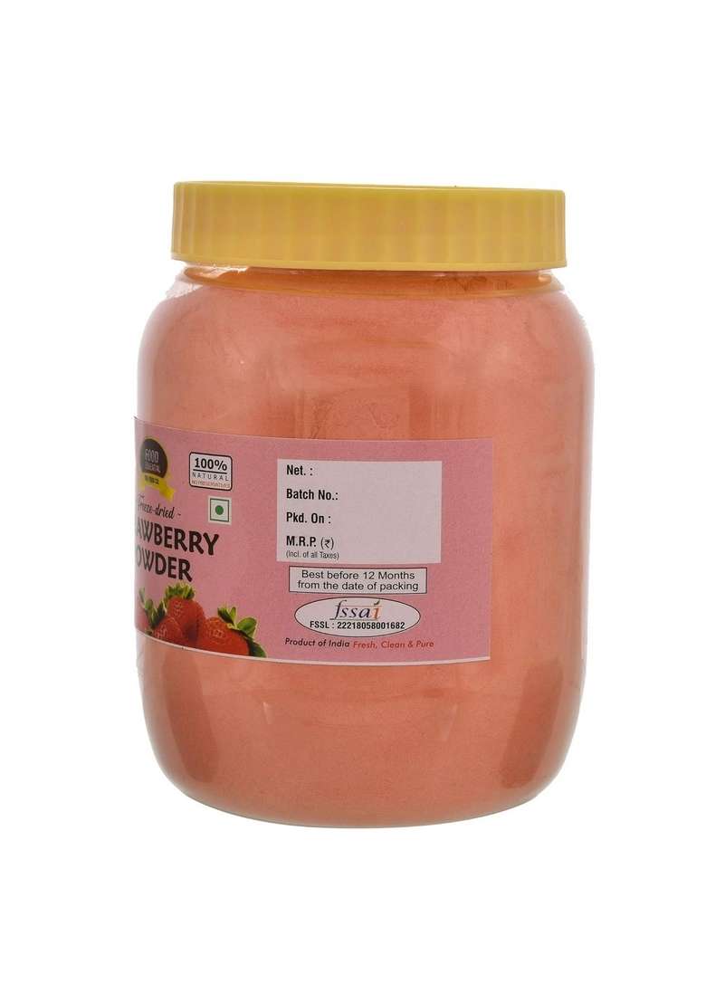 Food Essential Freeze Dried Strawberry Powder 100 Gm - Indya