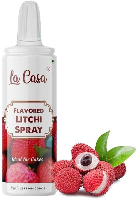 La Casa Flavored Puff Spray Litchi | Edible Phus Ideal For Cake Decoration And Garnishing 100G